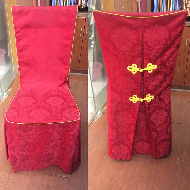 Luxury Polyester Satin Hotel Decoration Chair Cover