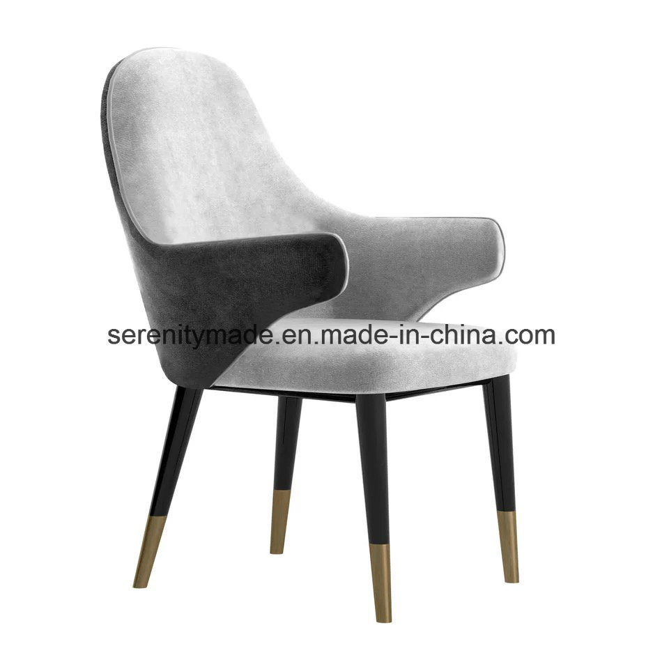 Mid Century Luxury Velvet Upholstered Hotel Dining Chair