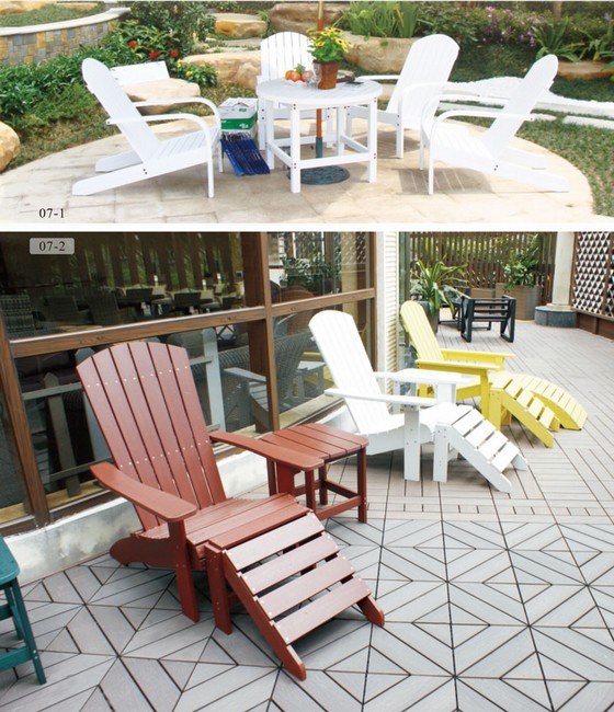 Public Furniture Polystyrene Wood Table and Chairs for Rest