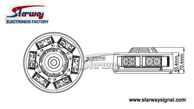 Warning Crown Round LED Beacon (LED815))