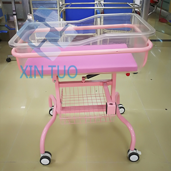 Factory Price Stainless Steel Moveable Hospital Neonatal Baby Stroller