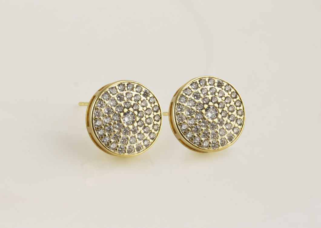 Micro Pave CZ Stud Earring for Women Fashion Accessories