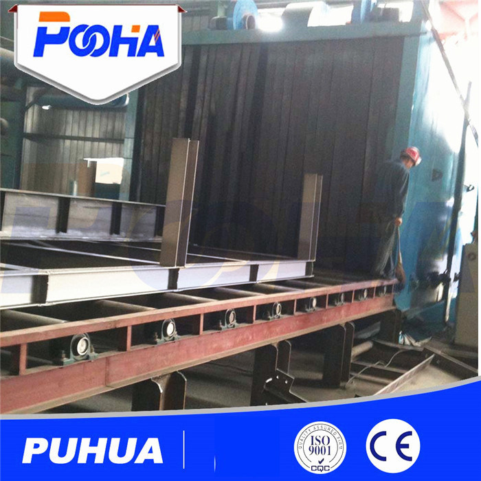 Roller Conveyor Steel Structures Wheel Shot Blast Machine