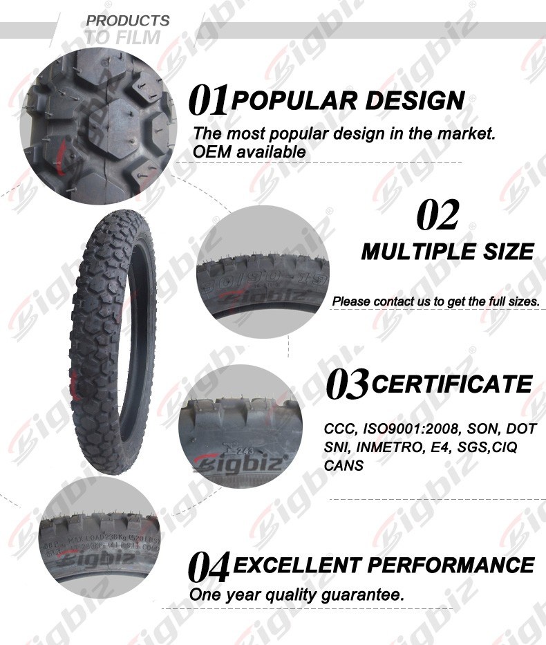 Africa Market Heavy Duty 500-12 Motorcycle Tire