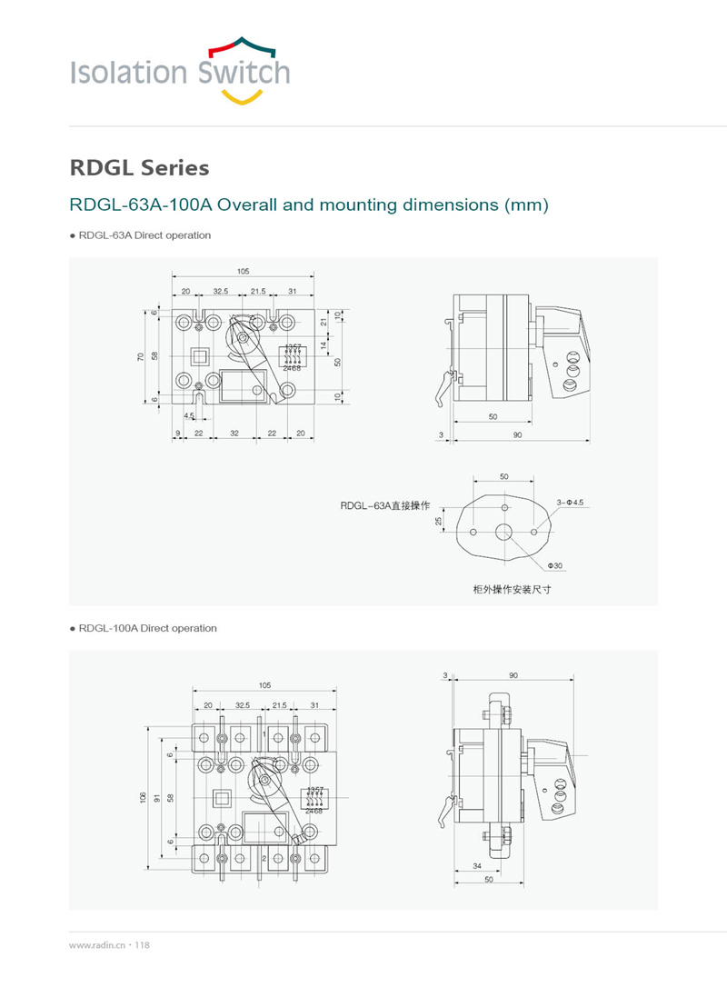 High Quality Isolation Switch, IEC, CE, CB Certificate Load Isolating Switch