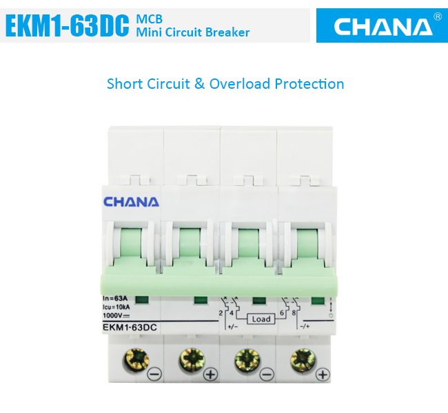 DC MCB 1p 63A Mini Circuit Breaker