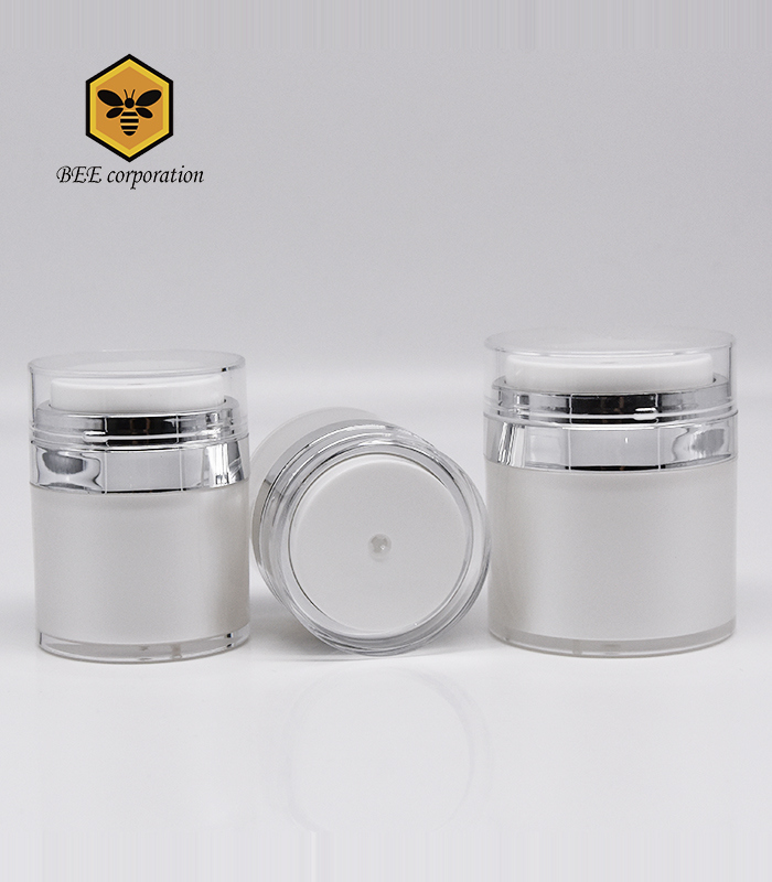 Luxury Airless Cosmetic Cream Jar Plastic Bottle (CG-15)