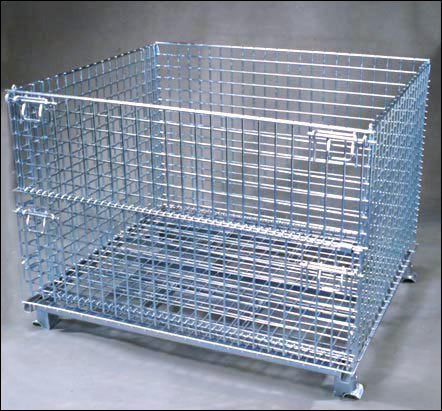 Folding Wire Mesh Storage Cage, Warehouse Container (YD-K)