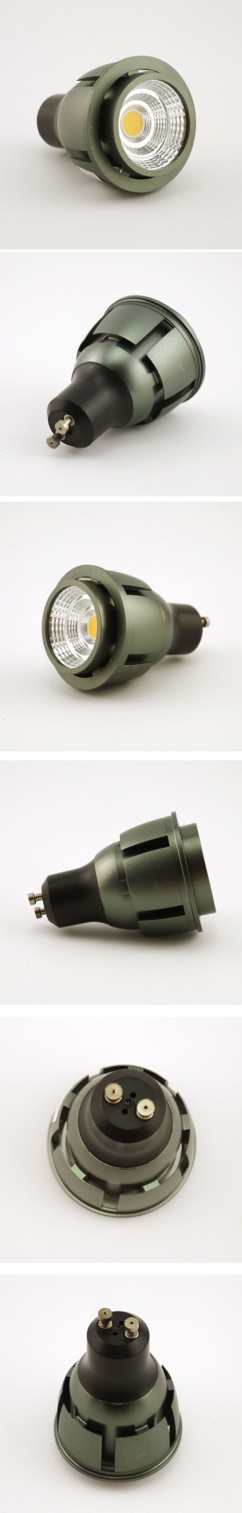 Aluminum 4W COB LED Recessed Spotlight GU10 Bulb