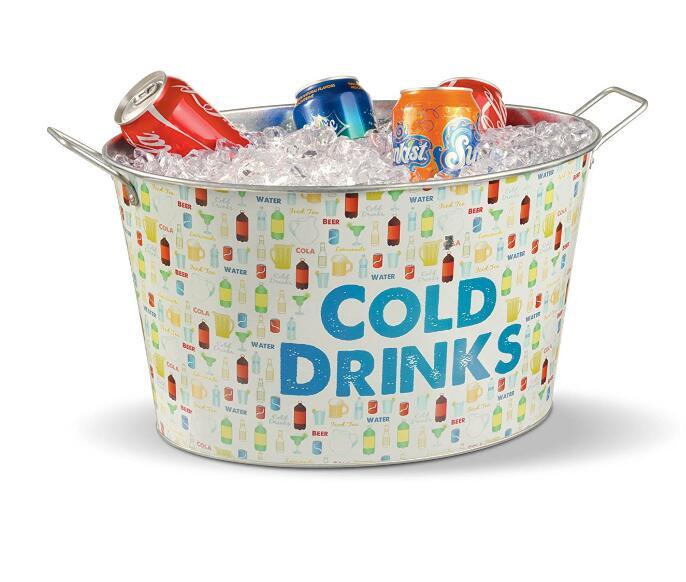 Metal Tub Cold Drink Ice Bucket
