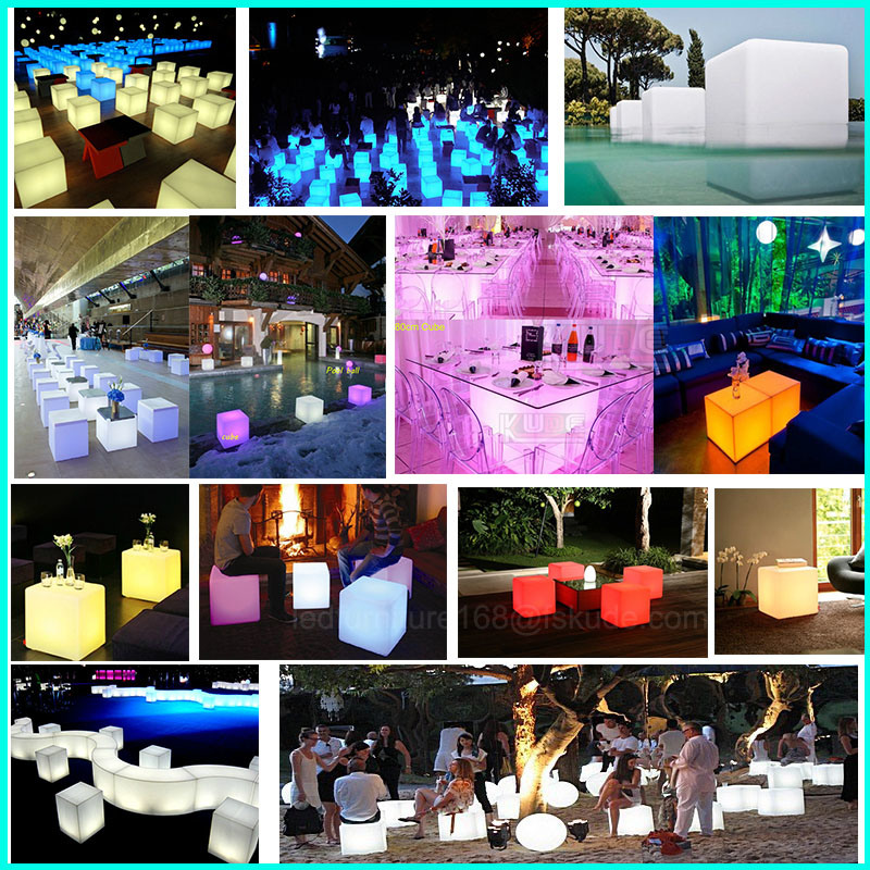 Rechargeable Cube Table and Chair for Party