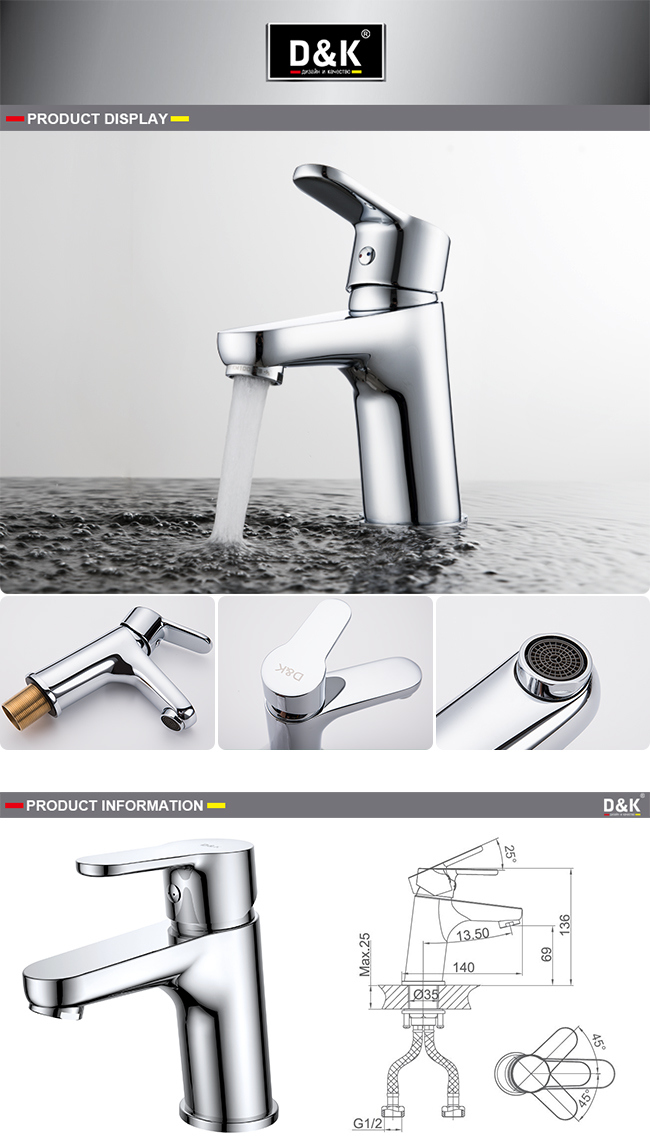 China Factory Direct Sale Low Price Brass Single Handle Basin Faucet Tap