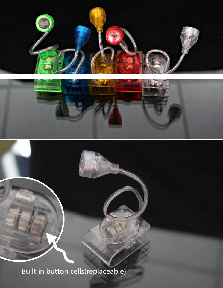 Mini Colorful Button Cells Table Lamp with Clip&Mini Folding LED Desk Lamp