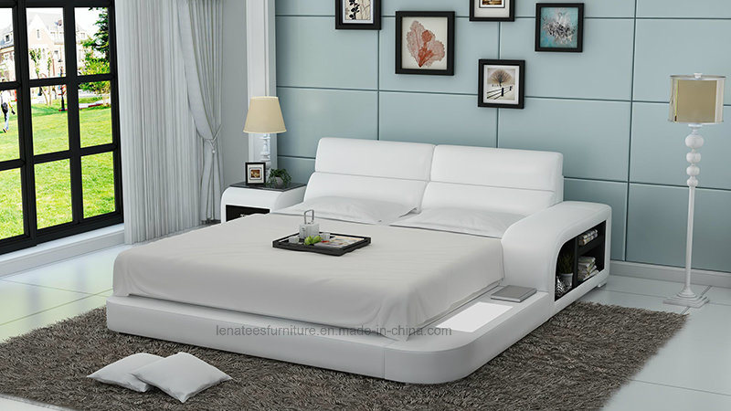 Lb8805 Designer Furniture LED Light and Storage Modern Bed