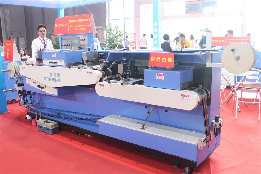Eco Type Label Ribbons Screen Printing Machine with Dual Faces Printing Ts-200