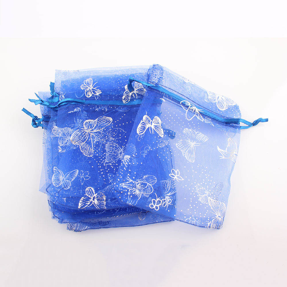 Colorful Butterfly Shaped Gift Packaging Organza Pouch Drawstring Bags Jewelry Bag (COB-1117)