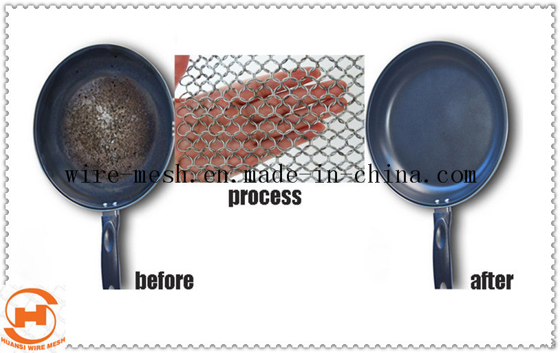 Stainless Steel Chainmail Scrubber Cast Iron Cleaner