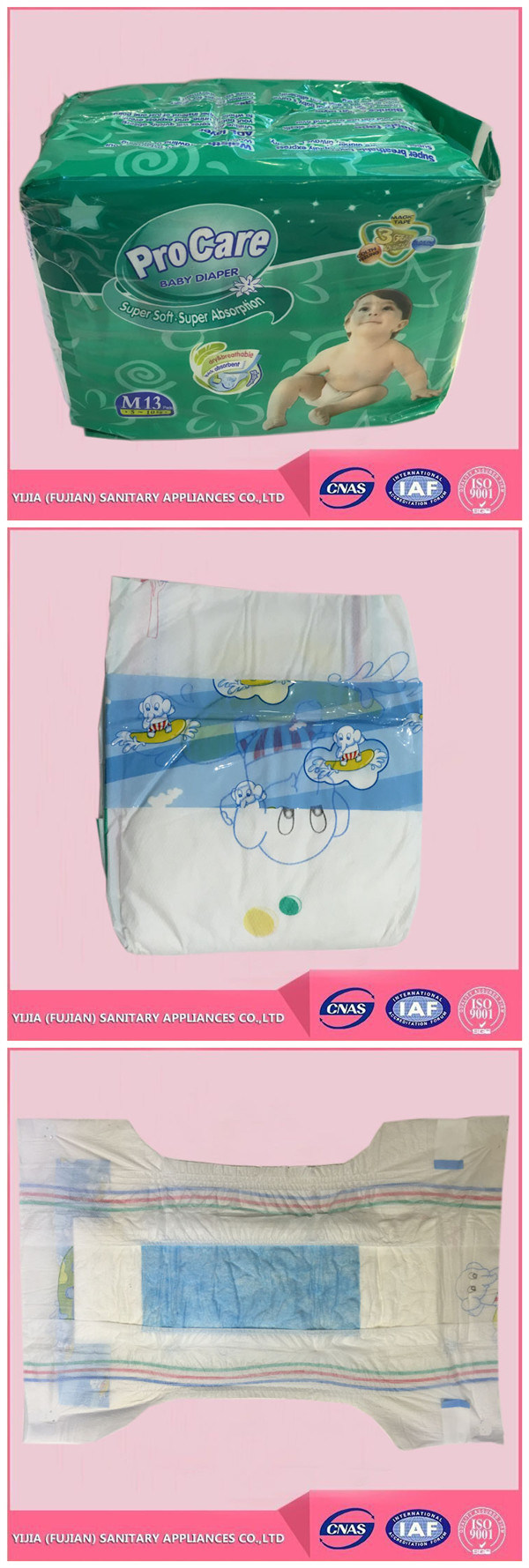 Type Diaper PP Tape Good Absorpency for Baby