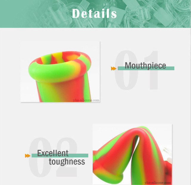 Portable Foldable Silicone Water Pipes for Smoking Dry Herb Unbreakable Water Percolator Oil Concentrate Metal Plastic Pipes