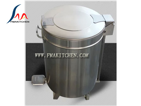 Mobile Stainless Steel Garbage Bin with Wheels and Pedal, Waste Bin in Ss