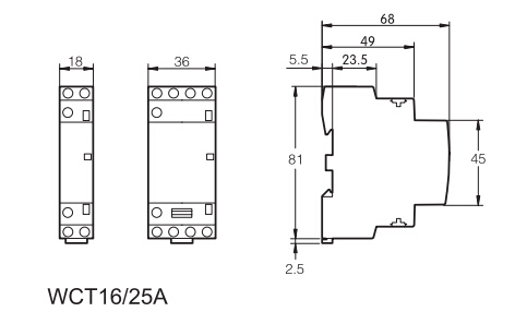 Magnetic Price Electricity Household Contactor (WCT 25A)