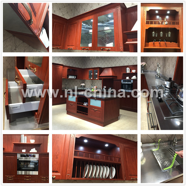 N&L American Style Wood Stainless Steel Kitchen Furniture