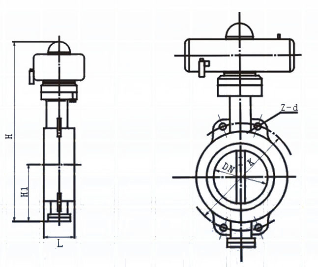 Oxygen Special Pneumatic Butterfly Valve (Dy671)