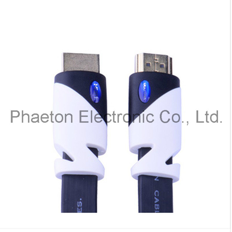 Flat Two Color HDMI Cable in Black for 1.4V (pH6-1205)