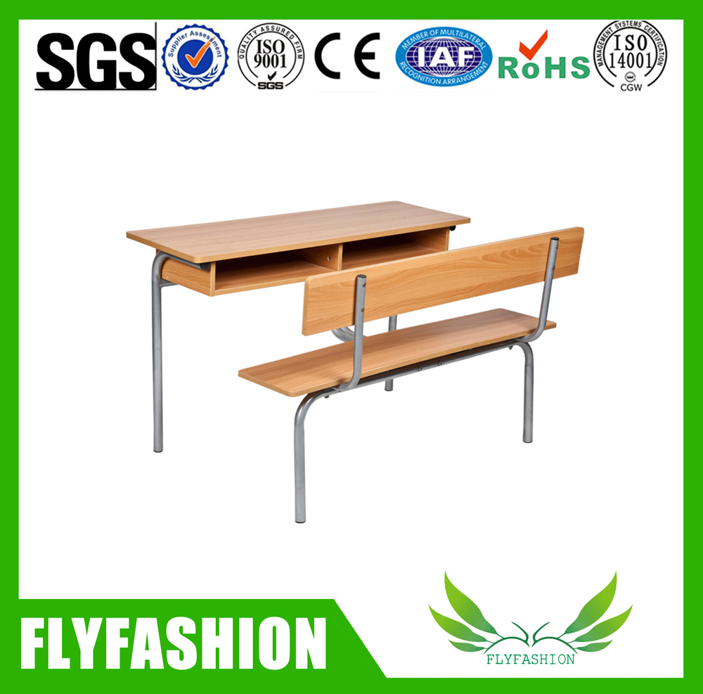 Wooden Furniture School Table and Bench (SF-09D)