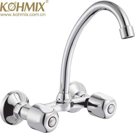 High Quality Good Price Double Handle Wall Kitchen Faucet