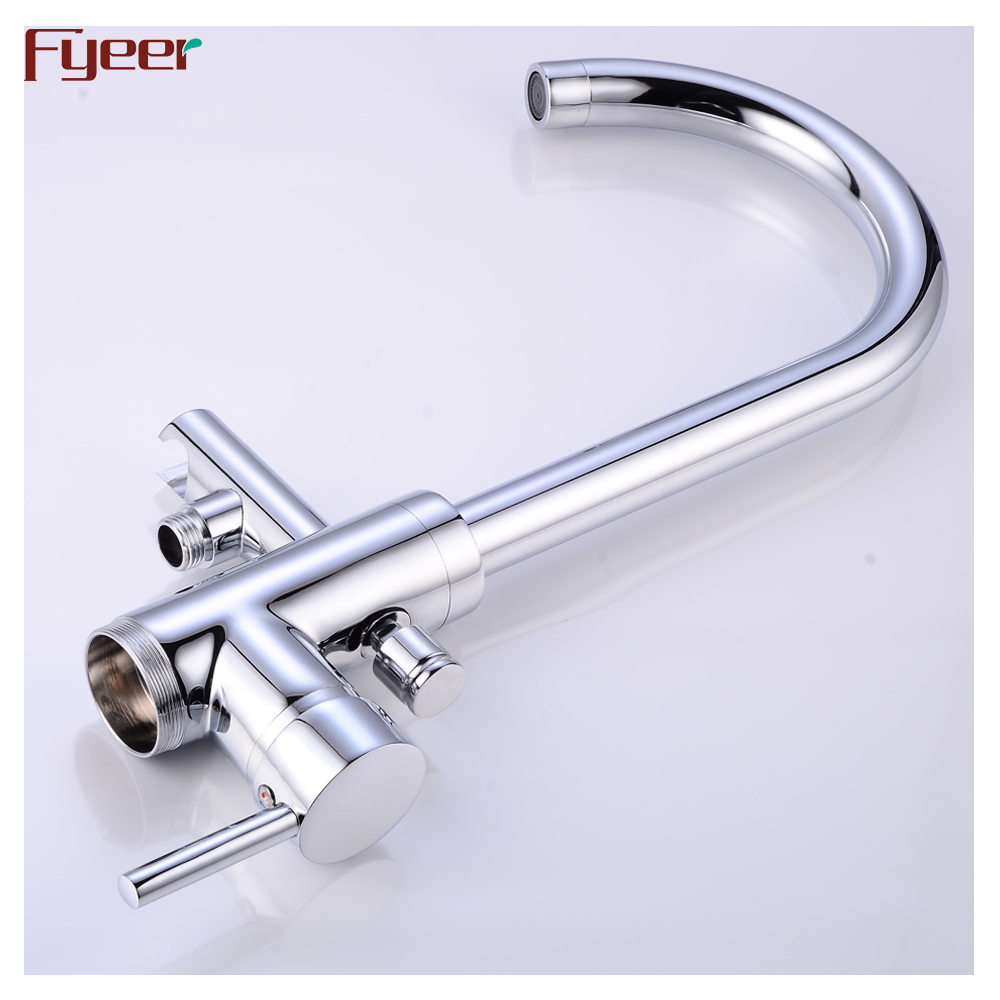 Fyeer Hot Sale Walk in Floor Mounted Freestanding Bathtub Faucet