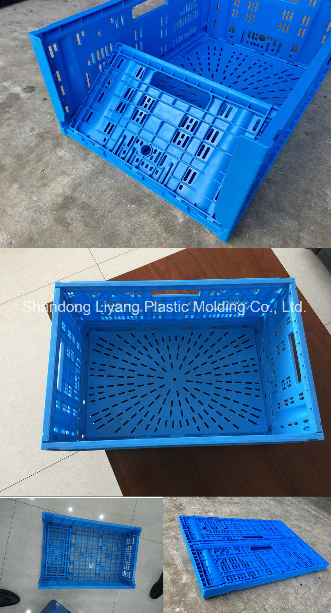 Well-Known Factory Hot Sale Plastic Folding Crates for Fruit and Vegetables