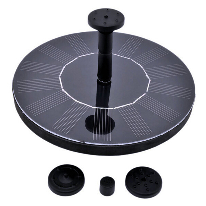 New Arrival Solar Powered Spray Heads Pump Water Garden Fountain Pond Kit for Waterfalls Water Display