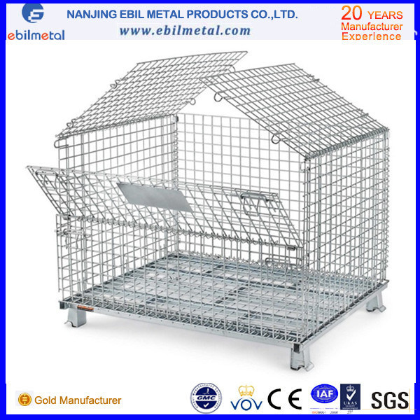Top Sale Industrial Logistic Medium Foldable Wire Container/Box for Storage