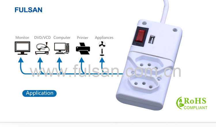 Individual Switch USB Power Strip