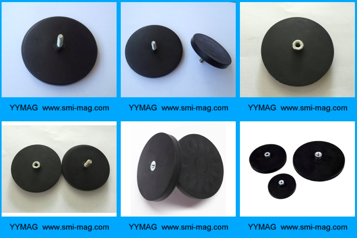 D43 D66 D88 Rubber Coated Neodymium Pot Magnet