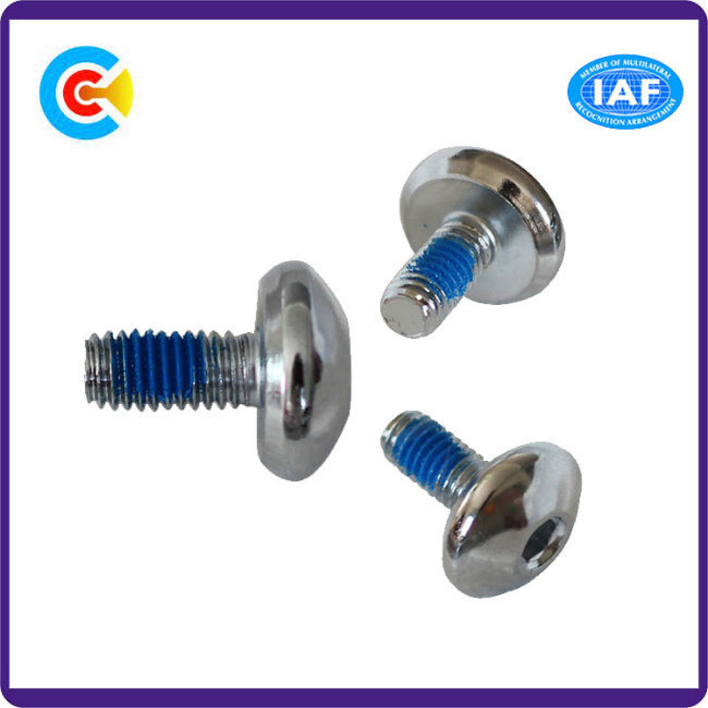 GB/DIN/JIS/ANSI Carbon-Steel/Stainless-Steel Hexagon Flat Head Dispensing Anti-Loose Screws for Building