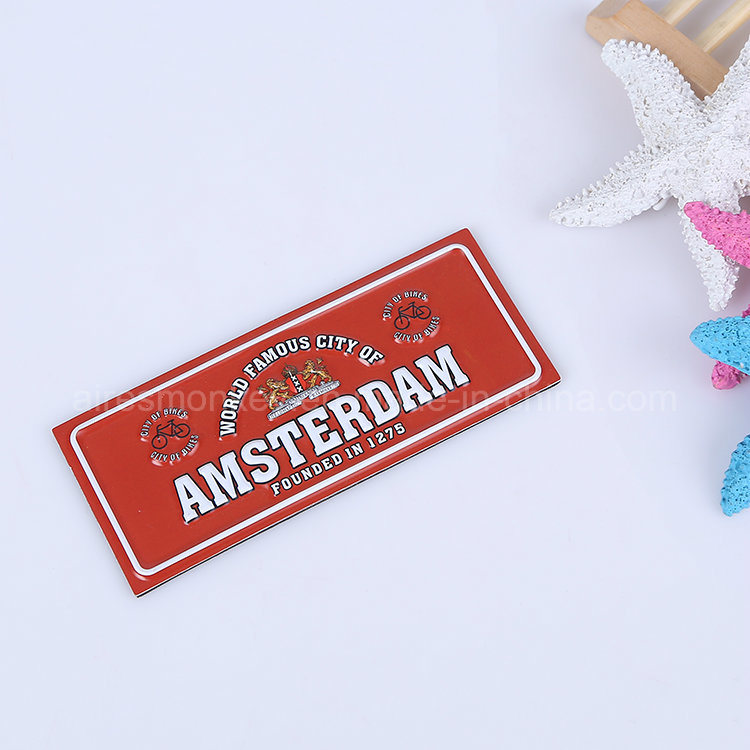 OEM 3D PVC Embossed Fridge Magnet of Holland Market