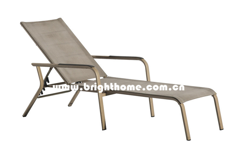 Sun Lounger in Textilne for Outdoor Use