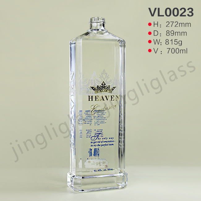 Chinese Company Wholesale Empty Whisky, Vodka, Alcohol, Liquor Glass Bottles Container