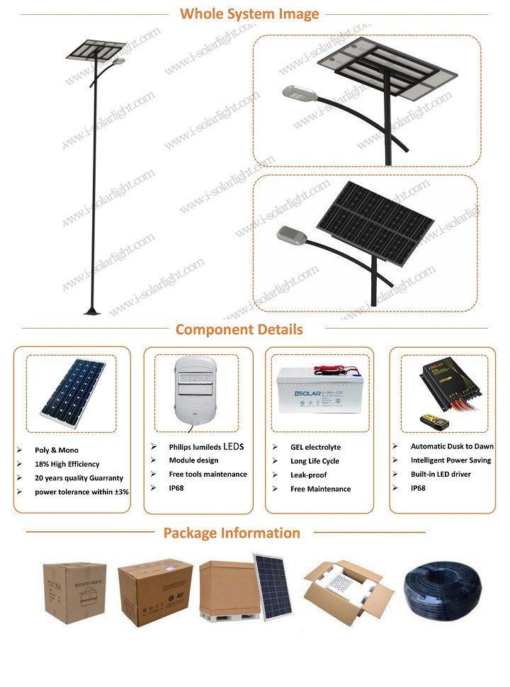 Ce Certified 30W LED Lamp Solar Powered Street Light