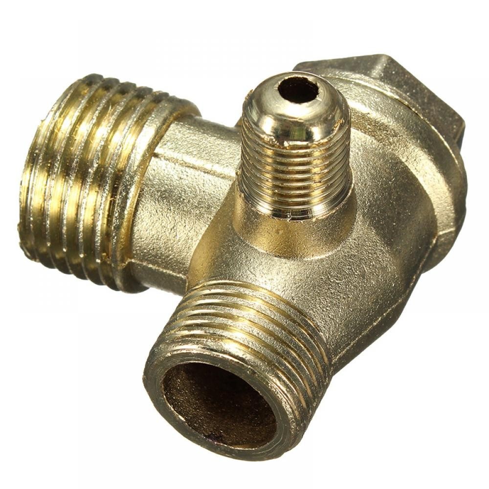 3 Port Alloy Male Threaded Air Compressor Check Valve Connector