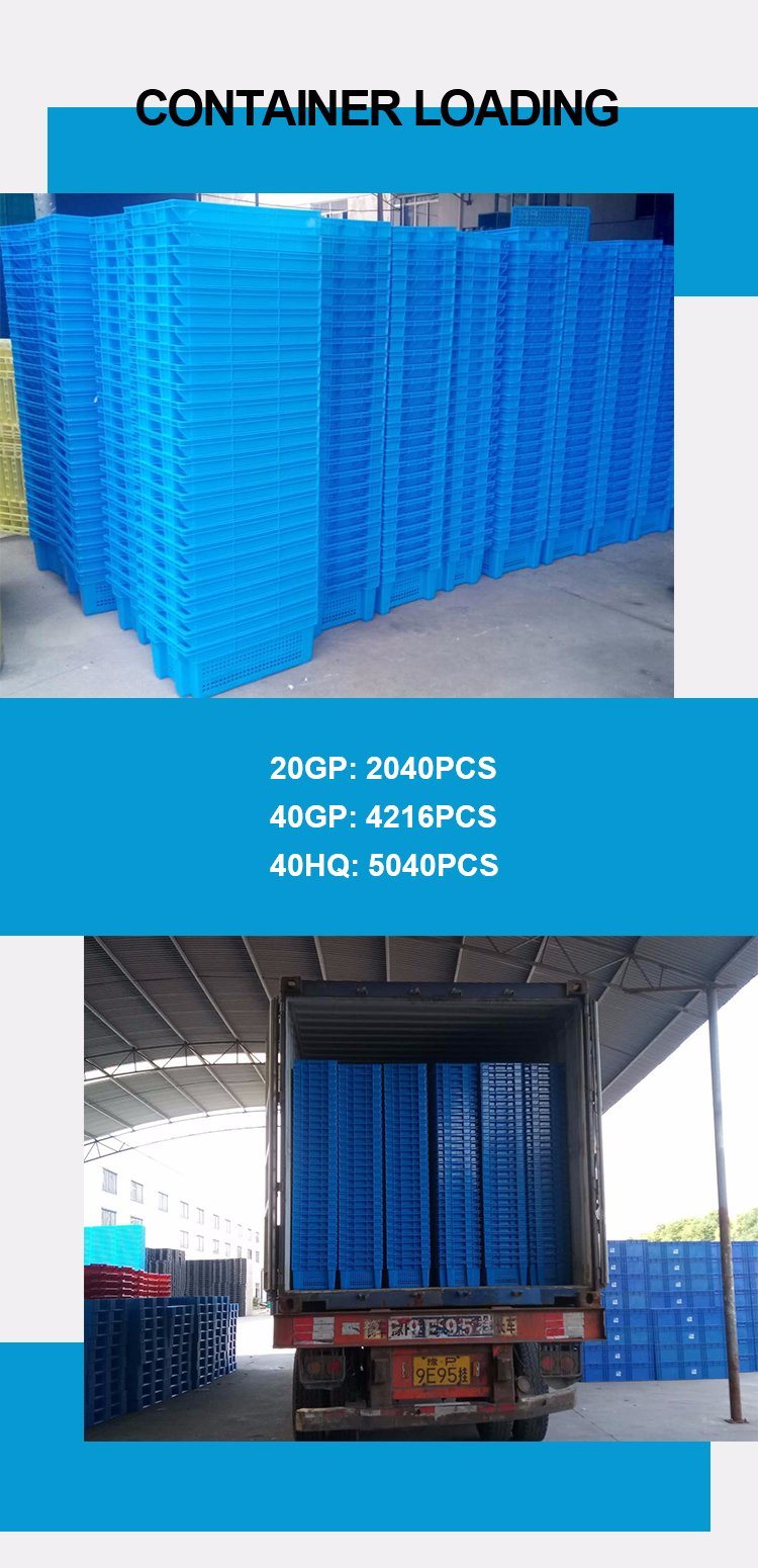 Cover Reversible Piled Plastc Turnover Crate for Logistics