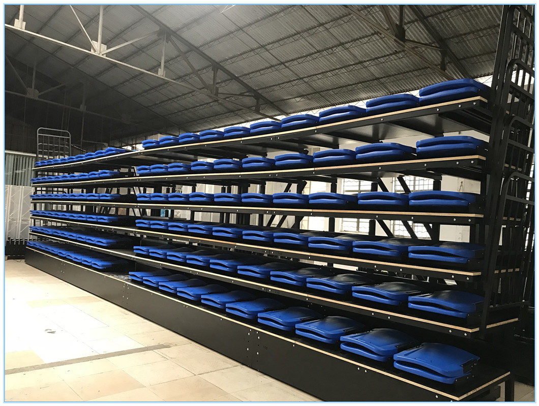 High Quality Metal Structure Plastic VIP Seats Indoor Gym Telescopic Grandstand Bleachers