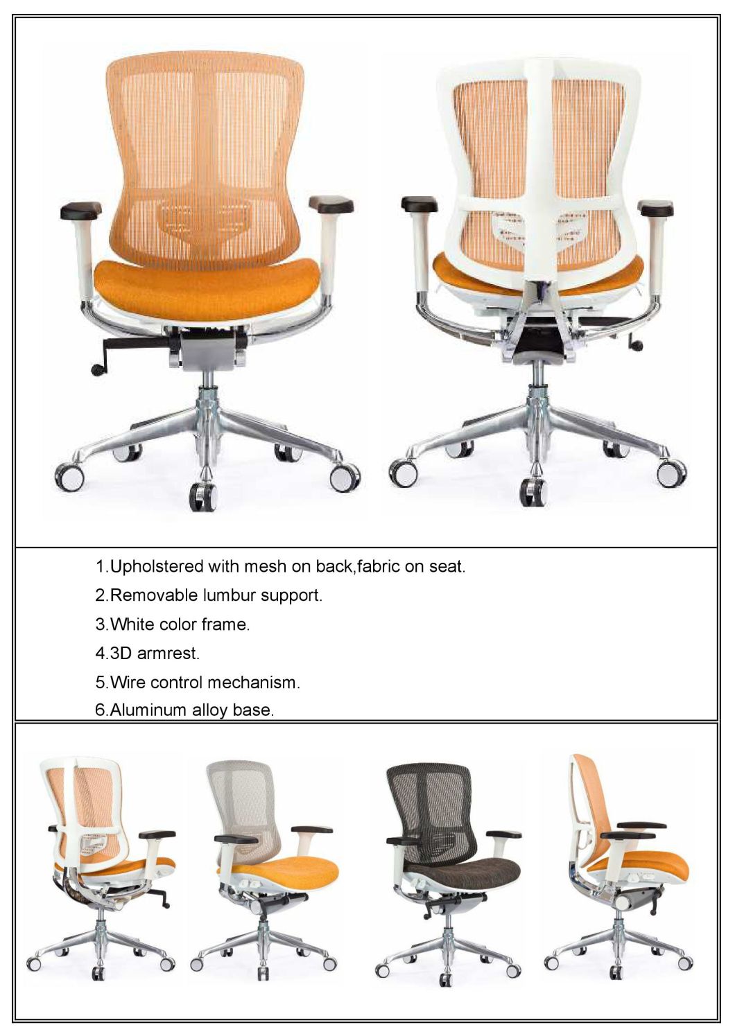 Office Furniture and Middle Back Office Chair for Staff
