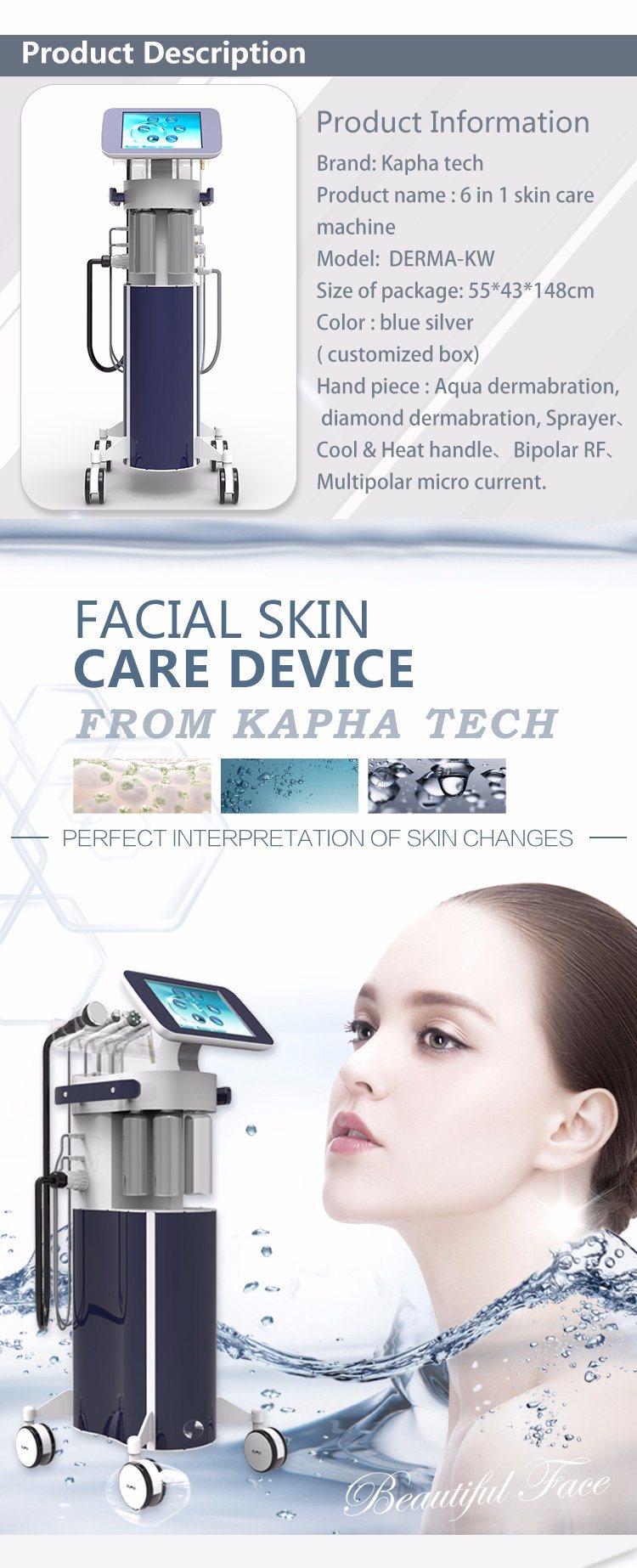 Oxygen Facial Skin Care Beauty Salon Machine