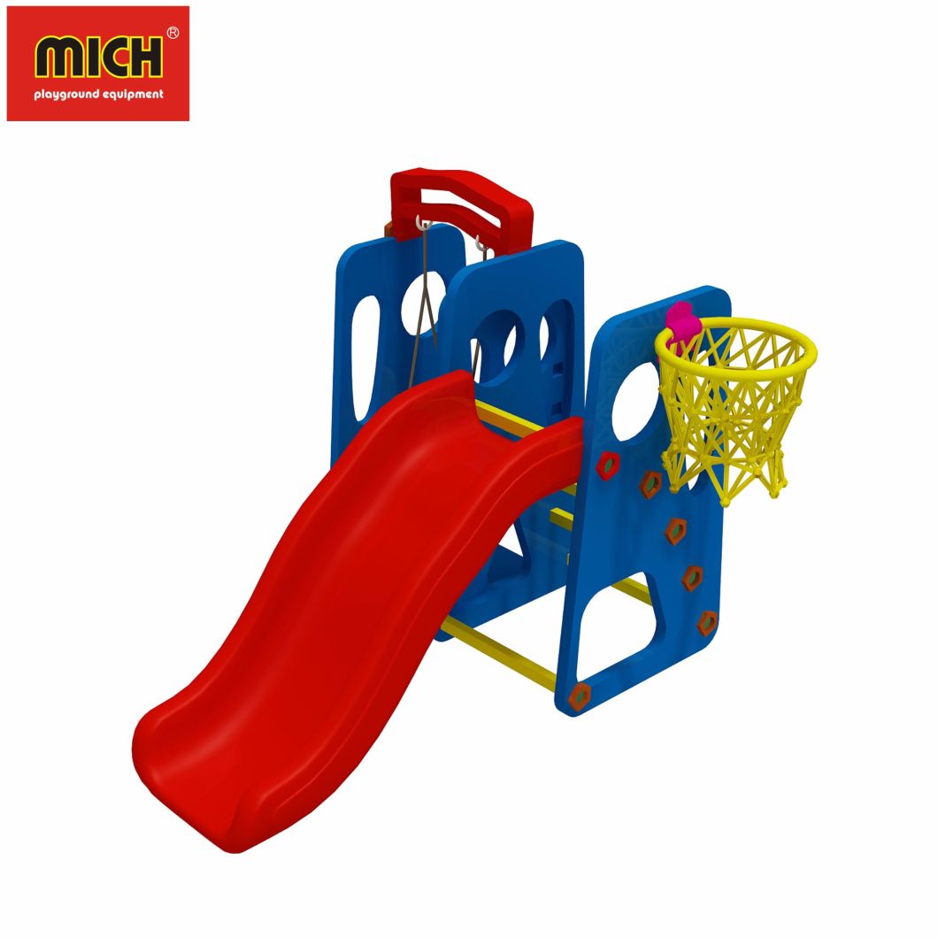 Kindergarten Indoor Playground Kids Toys Indoor Plastic Slide with Swing