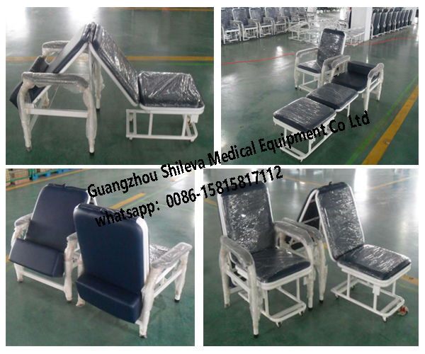 Medical Device Hospital Power Coated Patient Accompany Chair/ Patient Sleeping Chair