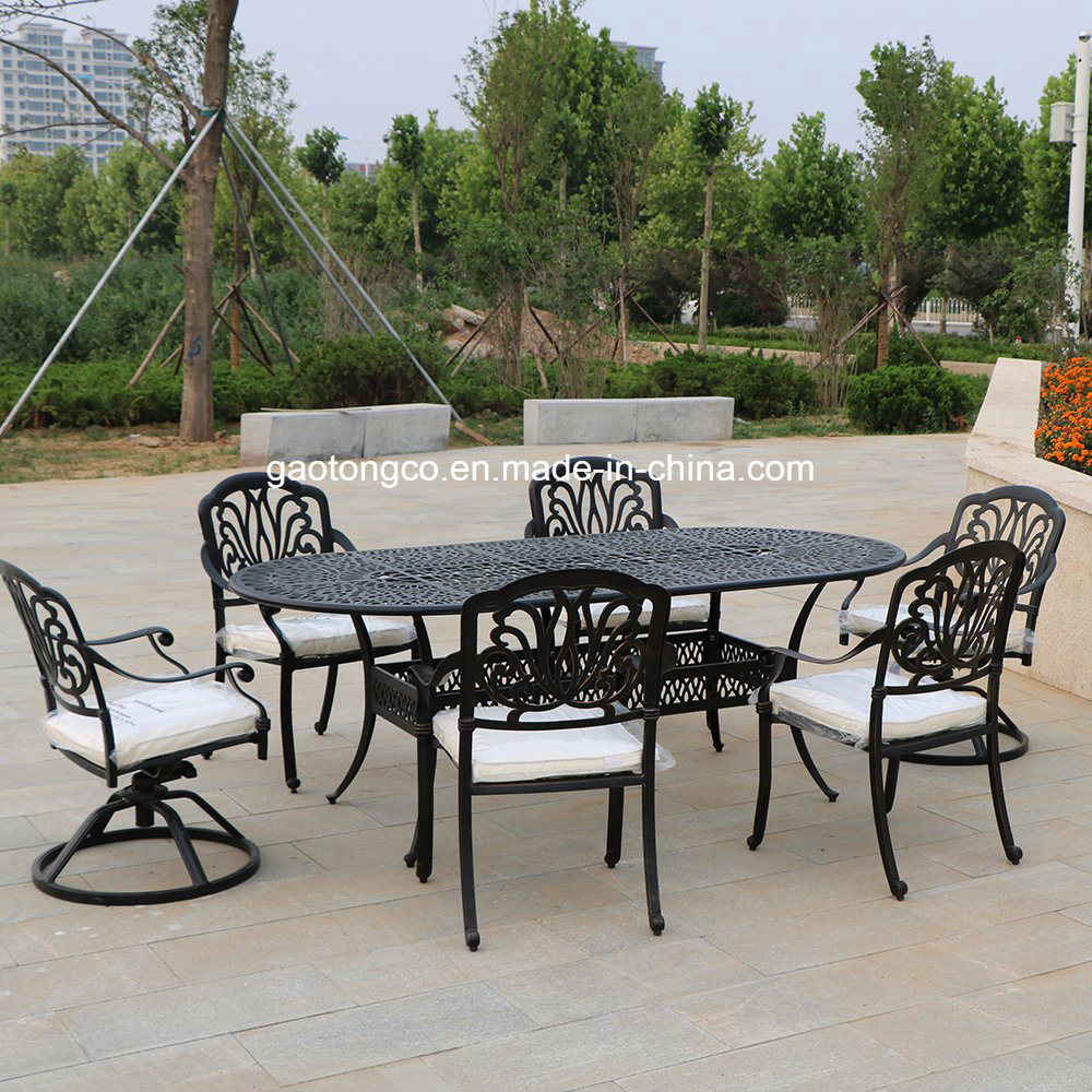 8 Person Die Cast Aluminum Outdoor Furniture Bar Table Wholesale