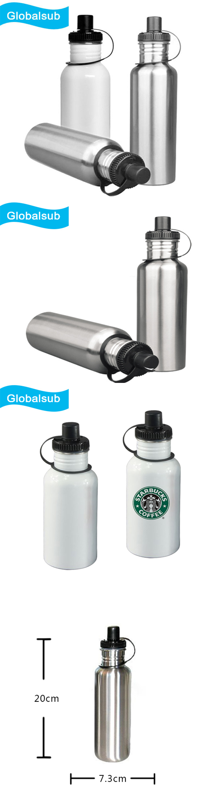 Personalized Blank Stainless Steel Sport Bottles